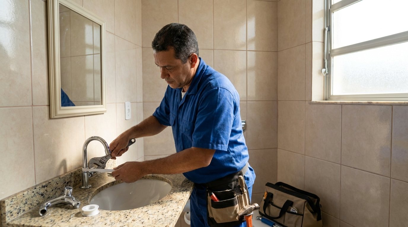 Instalação Hidráulica no Banheiro em Americana‑SP