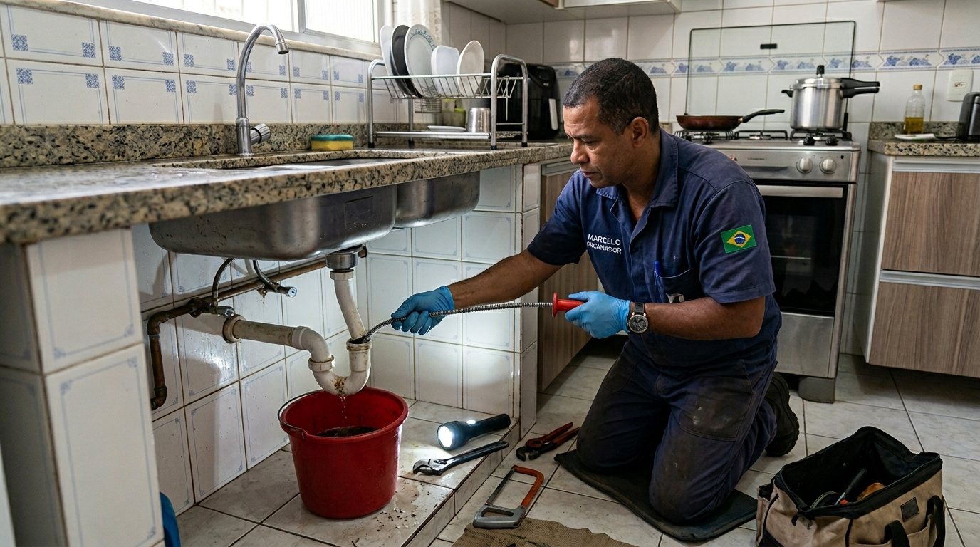 Ligação da Pia da Cozinha em Americana‑SP