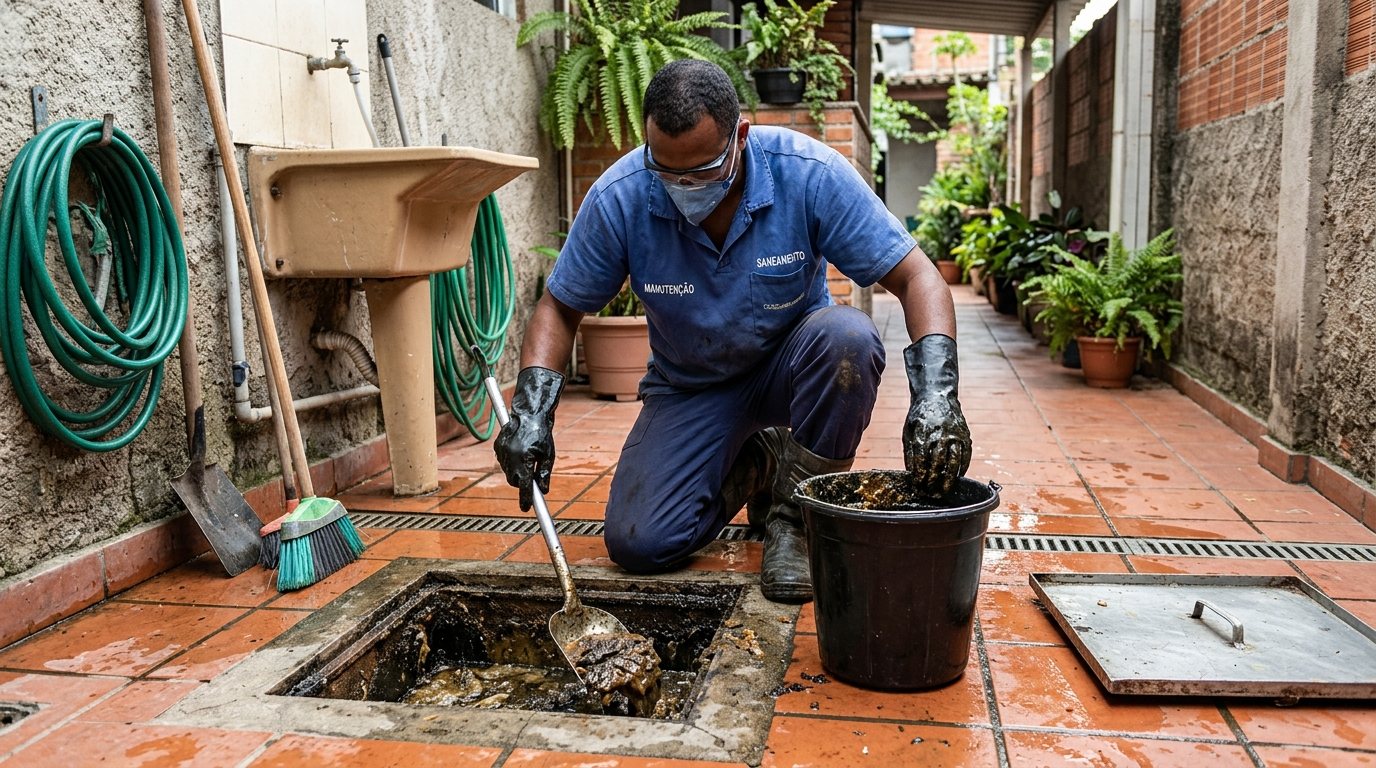 Limpeza de Caixa de Gordura Comercial em Americana‑SP